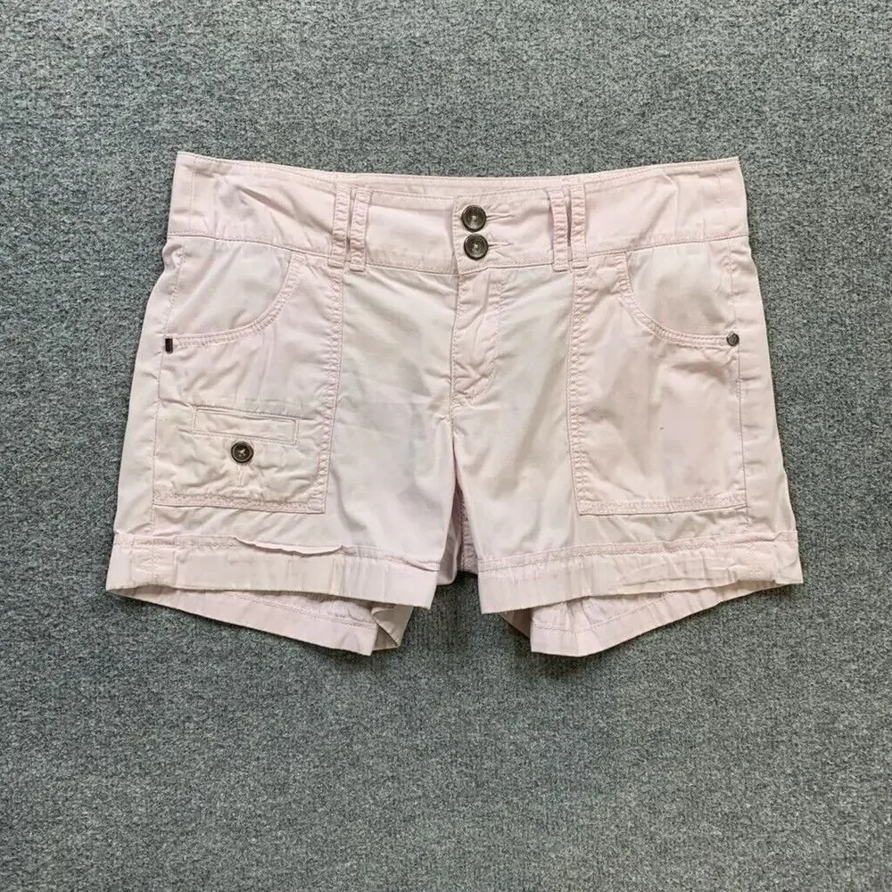 Pilcro Shorts Womens 27 Light Pink‎ Cotton Cargo Patch Pockets Anthropologie
